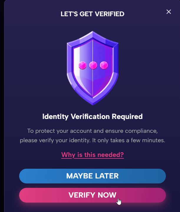 Gleaming Slots: KYC is through sumsub and was nearly instant.