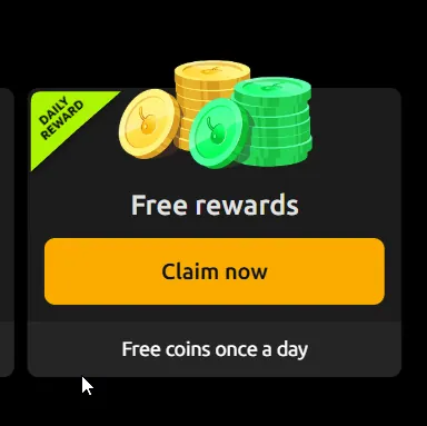Jackpota: Daily Reward popup: Free rewards, Claim now, free coins once a day