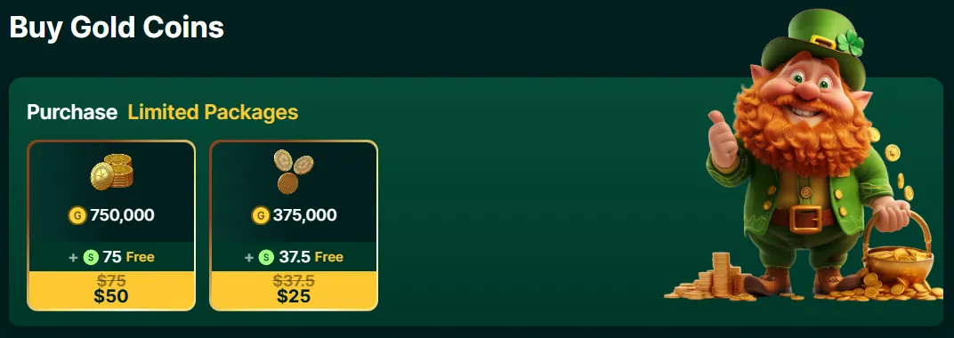 LuckyHands: Buy Gold Coins: 750K for $50 (+75 free) and 375K for $25 (+37.5 free) limited packages